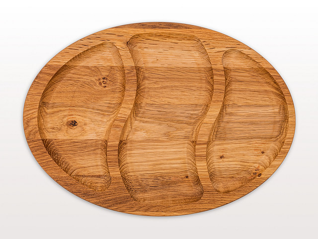 Holz Schale / Schneidebrett Eichenholz – Bild 5