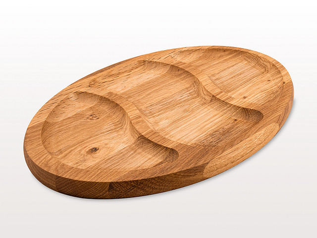 Holz Schale / Schneidebrett Eichenholz – Bild 3