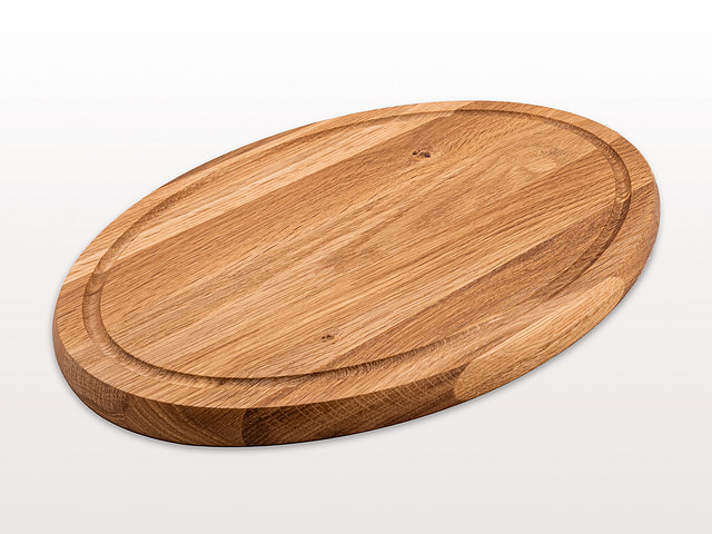 Holz Schale / Schneidebrett Eichenholz – Bild 4